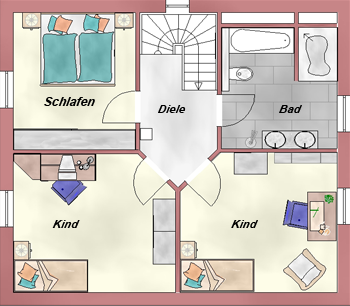 Dachgeschossgrundriss