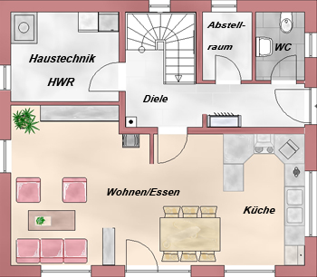 Erdgeschossgrundriss