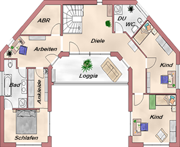 Dachgeschossgrundriss
